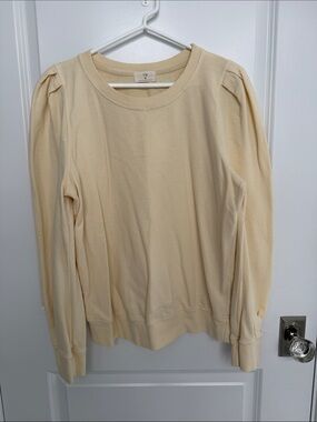 T.La Cream Puff-Sleeve Sweatshirt Pullover